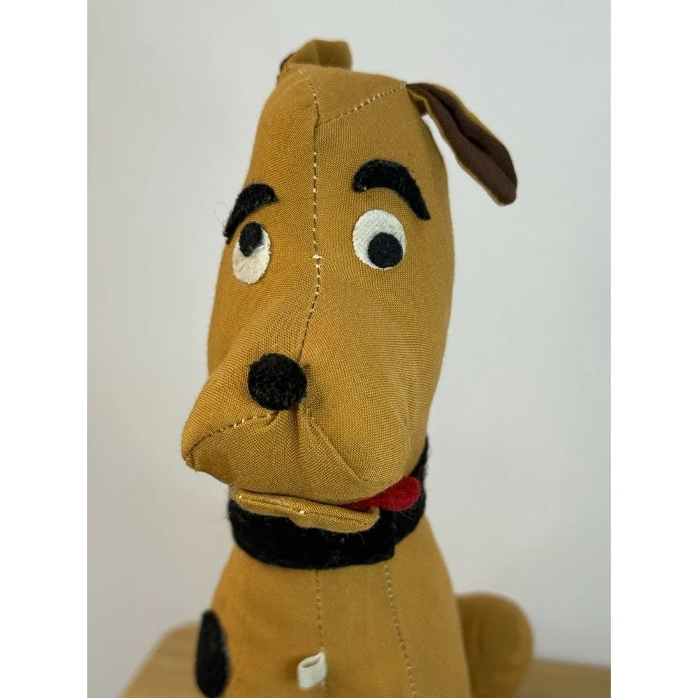 Scooby Doo Vintage‎ Plush Standing Up 1970 Fabric Eyes Collar RARE Stuffed Toy